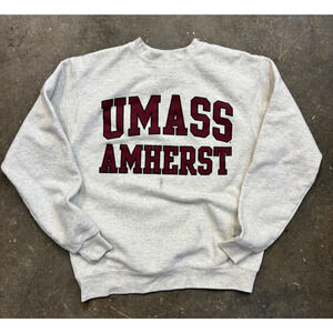 Champion Umass Amherst Crewneck Sweatshirt Vintage Style Campus Zoomass Medium